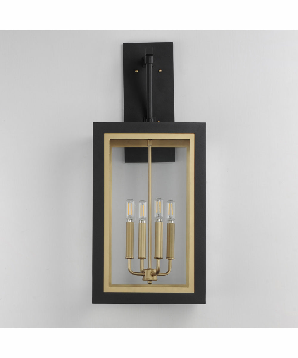 Neoclass 4-Light Outdoor Wall Sconce Black / Gold