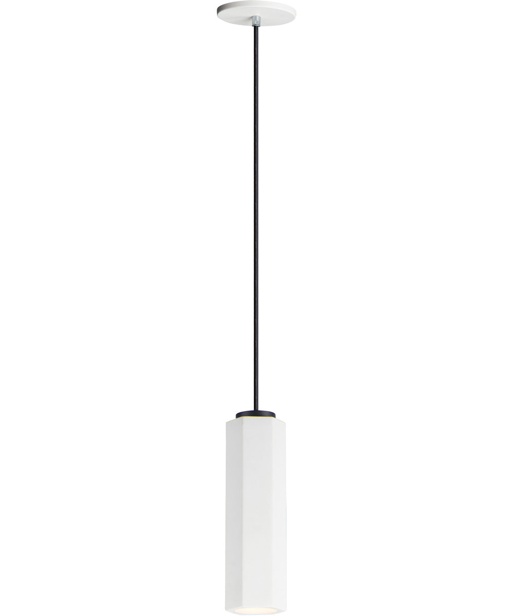 4"W Allen LED 1-Light Pendant White / Black