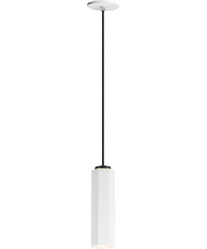 4"W Allen LED 1-Light Pendant White / Black