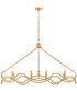 Leona 8-Light Medium Eight Light Linear in Distressed Brass