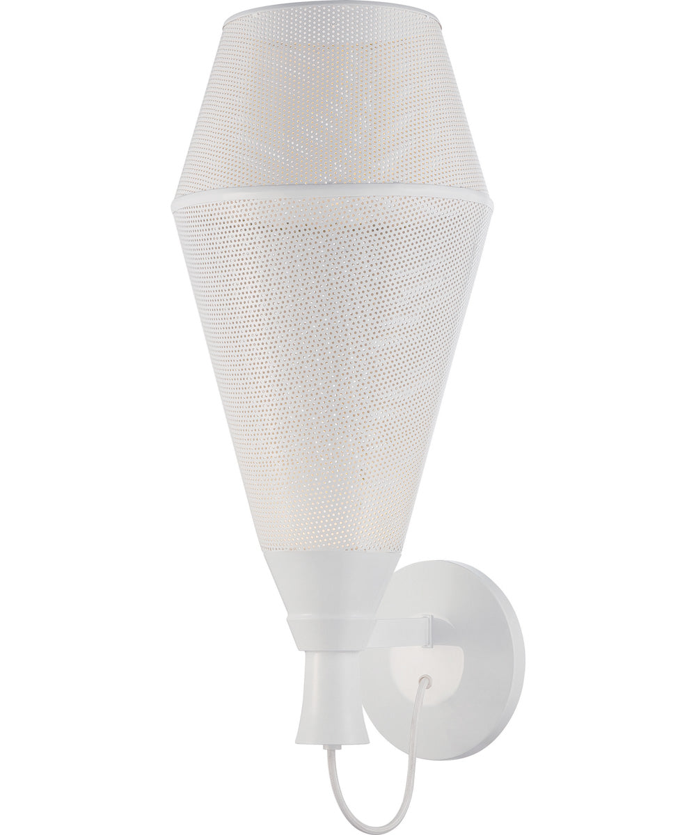 11"W Marx 1-Light Vanity & Wall Glacier White