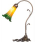 15" High Amber/Green Tiffany Pond Lily Accent Lamp