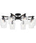 Veno 8-light Ceiling Flush Mount Matte Black