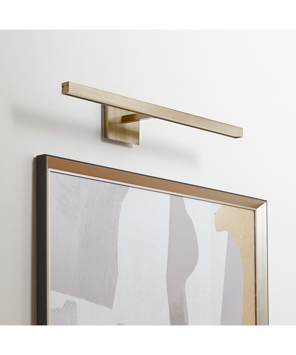 1-light LED Wall Mount Light Fixture Aged Brass