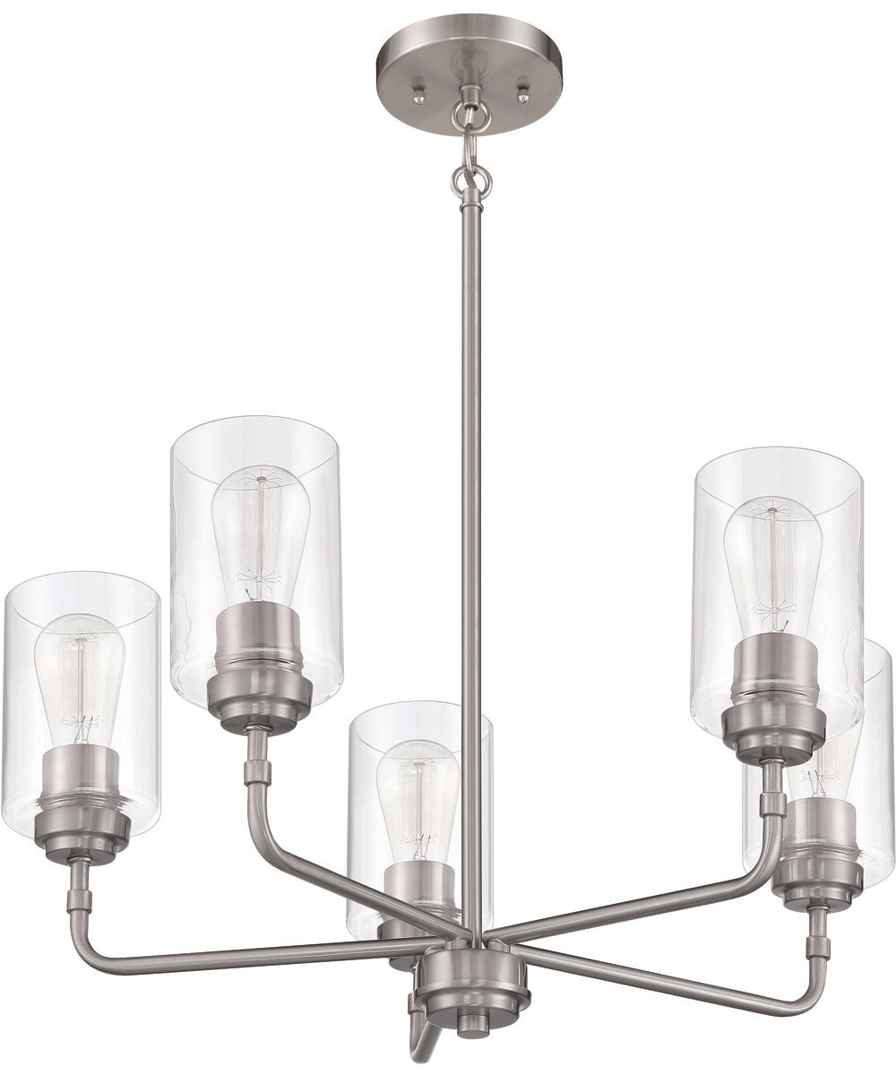 Stowe 5-Light Chandelier Brushed Polished Nickel