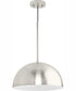 Perimeter 1-Light Mid-Century Modern Pendant with metal Shade Brushed Nickel