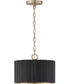Donovan 1-Light Semi-Flush Black Stain and Matte Brass