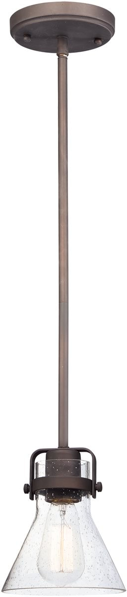 6"W Seafarer 1-Light Pendant With Bulb Oil Rubbed Bronze