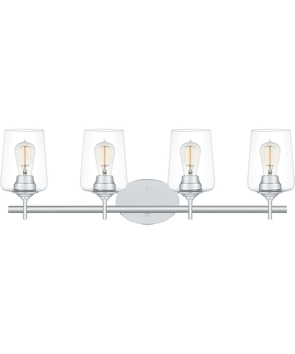 Miller Extra Large 4-light Bath Light Polished Chrome