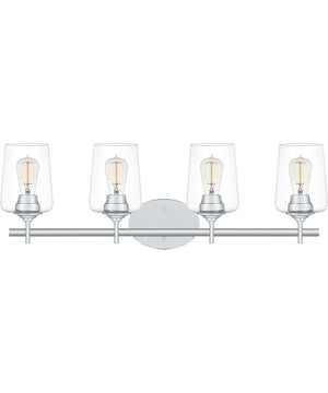 Miller Extra Large 4-light Bath Light Polished Chrome