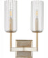 Merrick 2-light Wall Mount Light Fixture Aged Silver Leaf