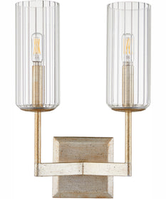 Merrick 2-light Wall Mount Light Fixture Aged Silver Leaf