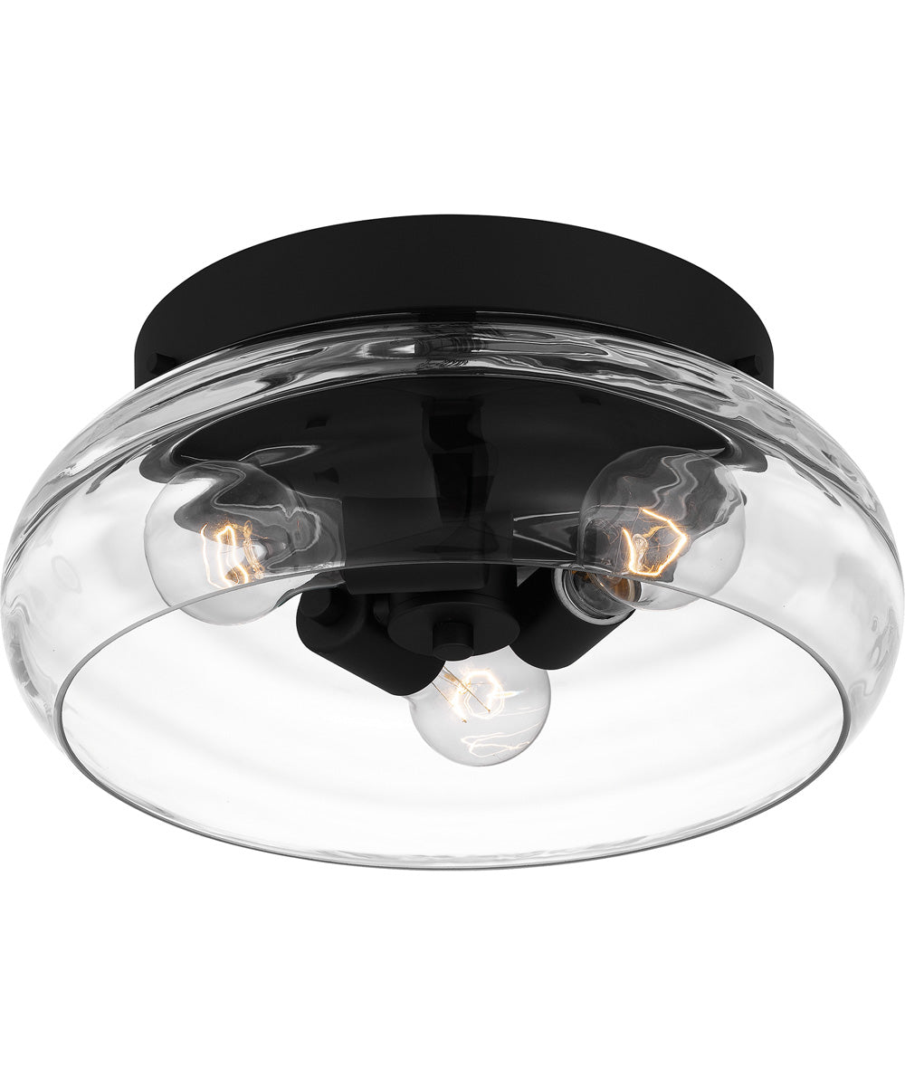 Lucy Medium 3-light Flush Mount Matte Black