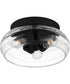 Lucy Medium 3-light Flush Mount Matte Black