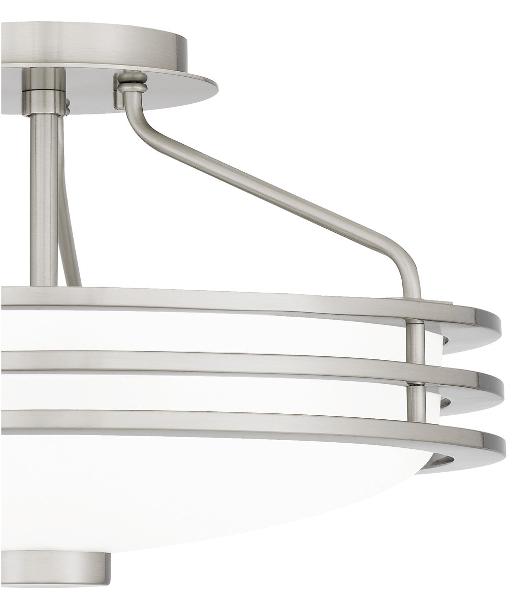 Emile 3-light Semi Flush Mount Brushed Nickel