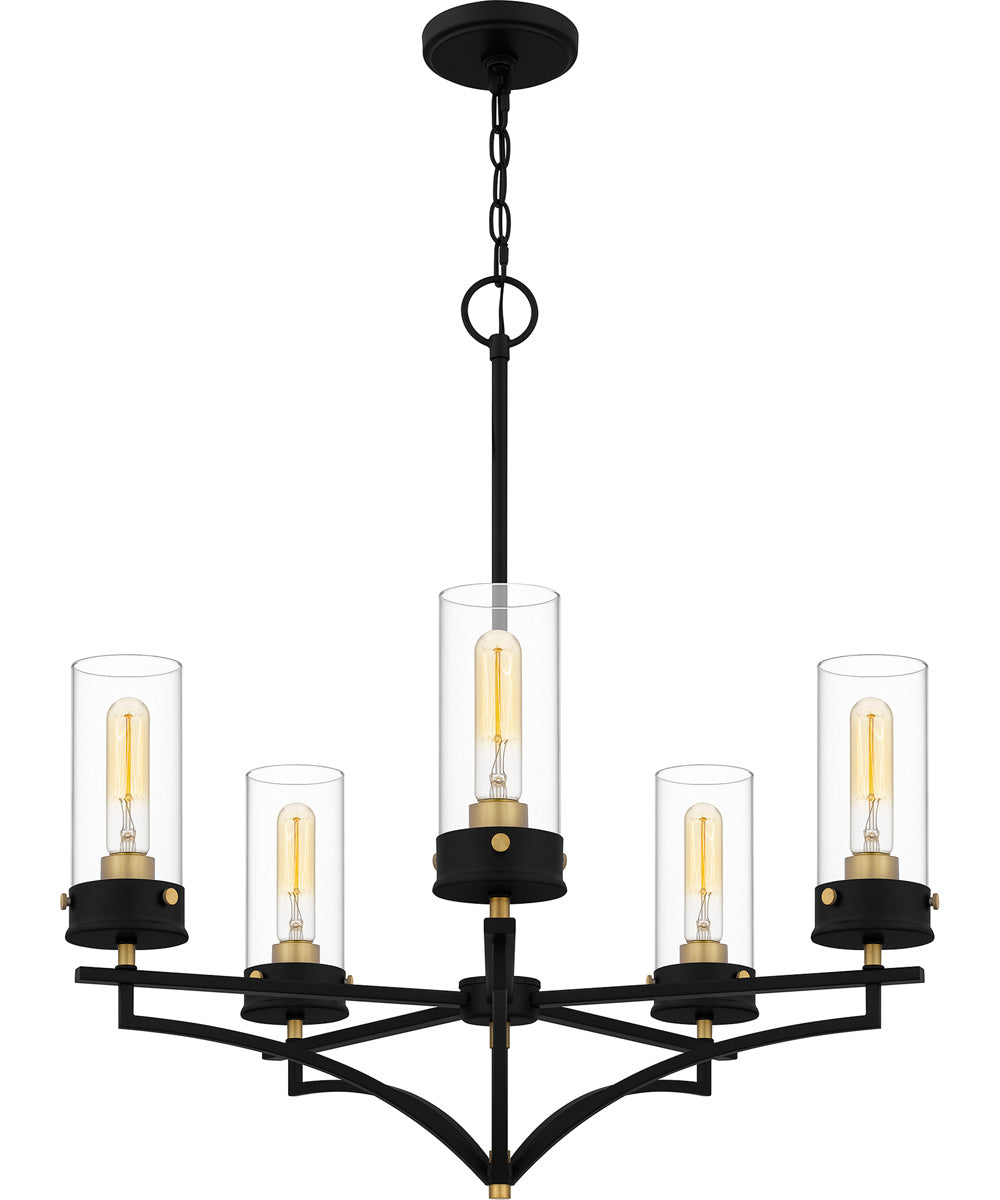 Hillside 5-light Chandelier Matte Black