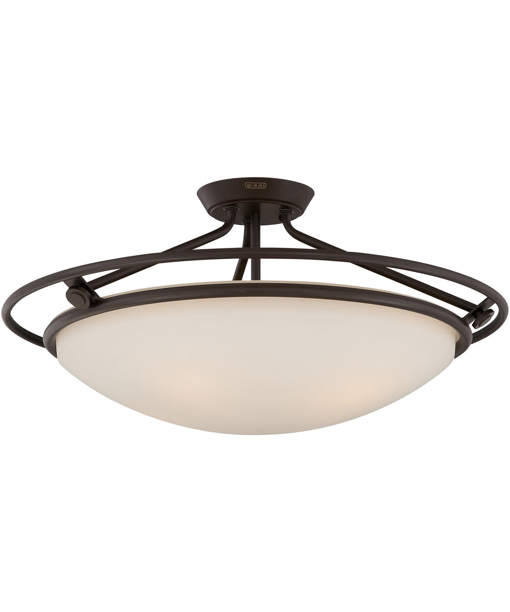 Ashland Extra Large 4-light Semi Flush Mount Western Bronze