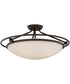 Ashland Extra Large 4-light Semi Flush Mount Western Bronze