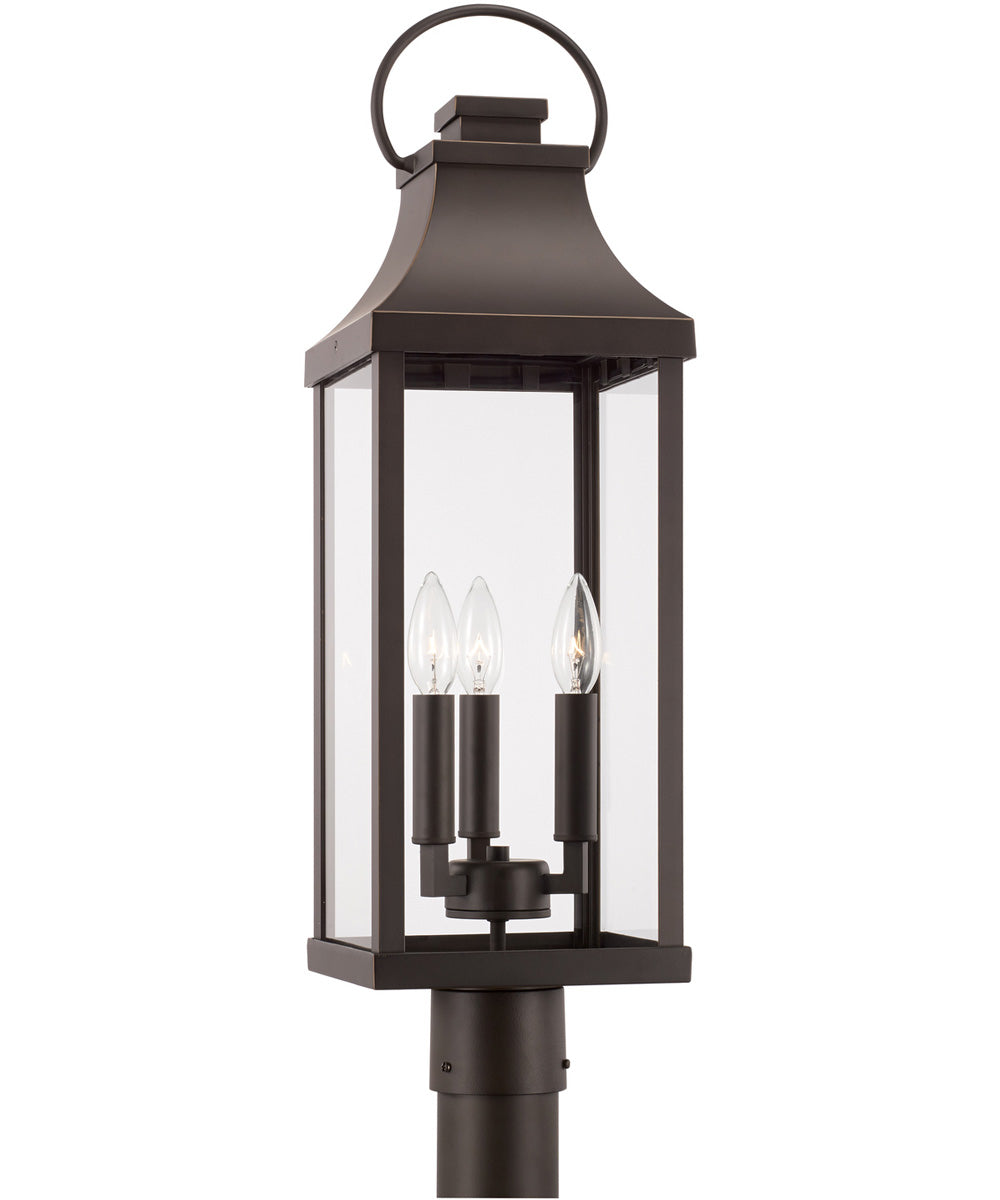 Bradford 3-Light Outdoor Post-Lantern Rain or Shine - Oiled Bronze