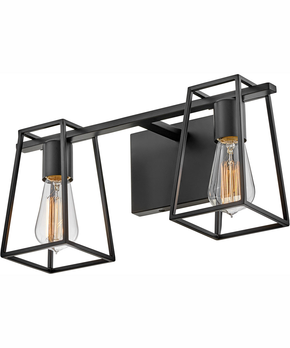 Filmore 2-Light Two Light Vanity in Black