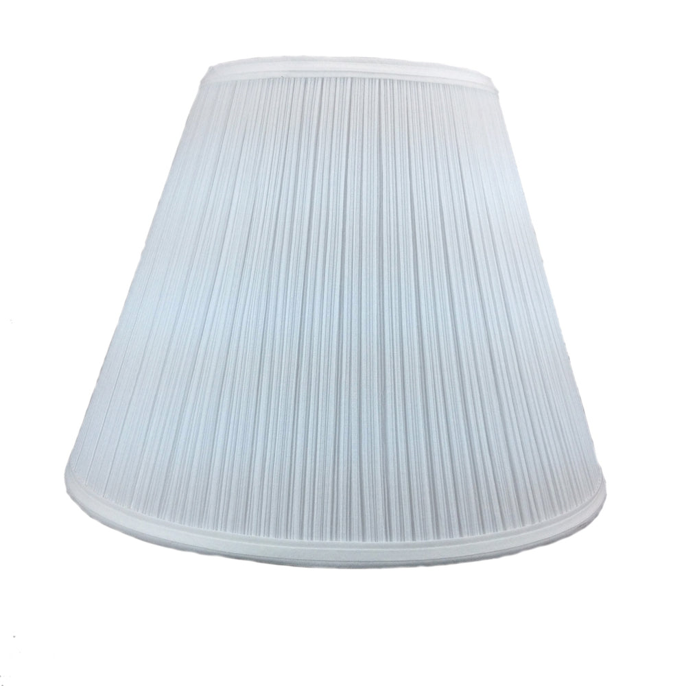 16"W x 12"H SLIP UNO FITTER White Empire Mushroom Pleat Hardback