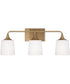 Presley 3-Light Vanity Aged Brass