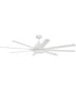 Rush 65" 1-Light Ceiling Fan (Blades Included) White