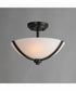 Deven 3-Light Semi-Flush Mount Black