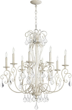 30"W Ariel 8-light Chandelier Persian White
