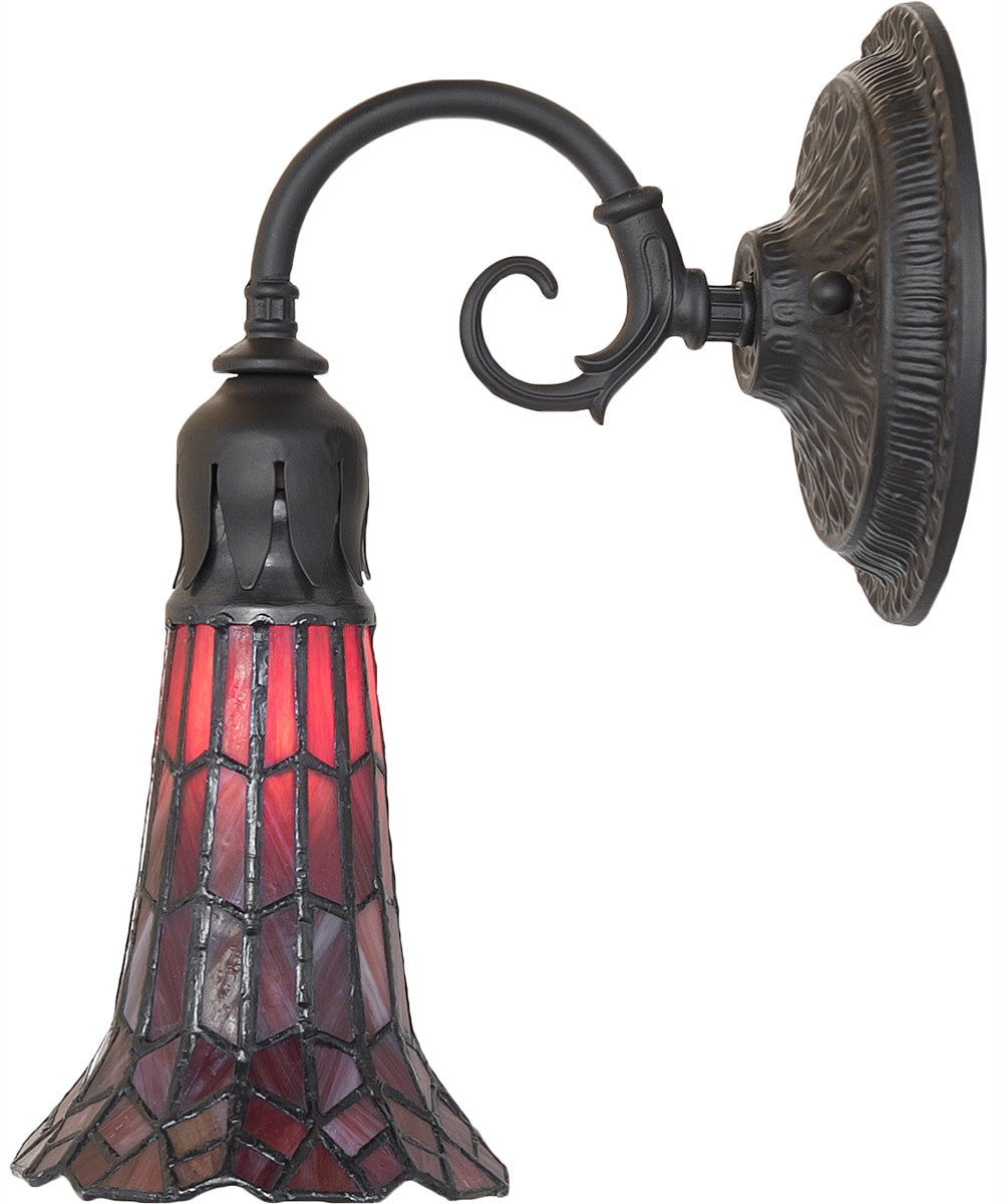 5.5" Wide Stained Glass Pond Lily Wall Sconce