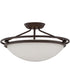 Ashland Extra Large 3-light Semi Flush Mount Western Bronze