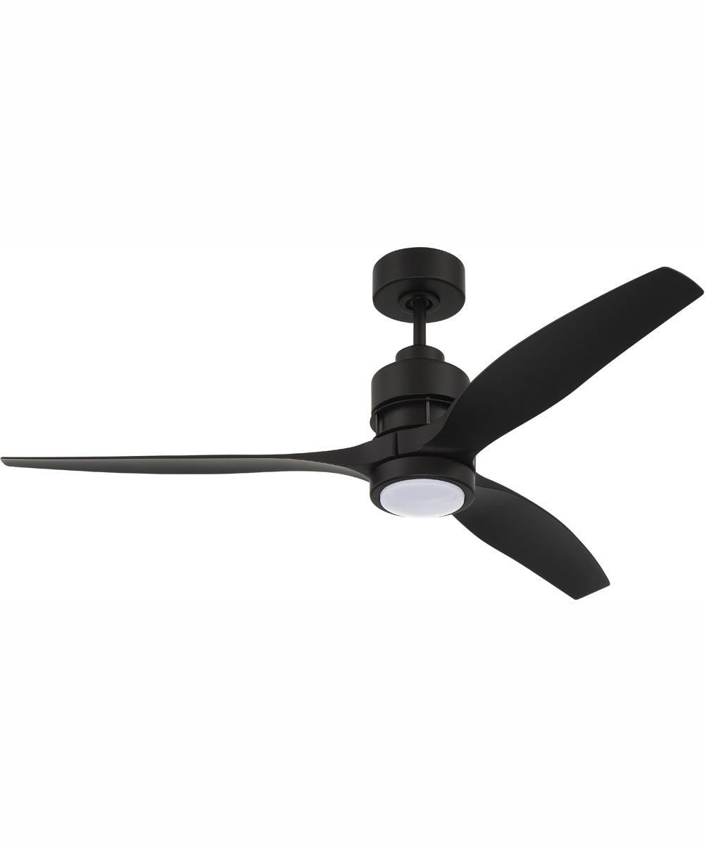 52" Sonnet 1-Light Ceiling Fan Flat Black