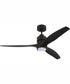 52" Sonnet 1-Light Ceiling Fan Flat Black