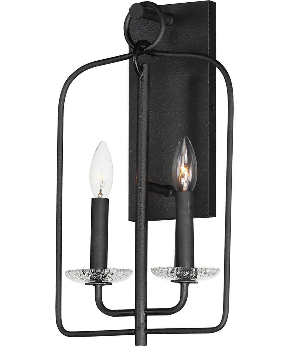 Madeira 2-Light Sconce Anthracite
