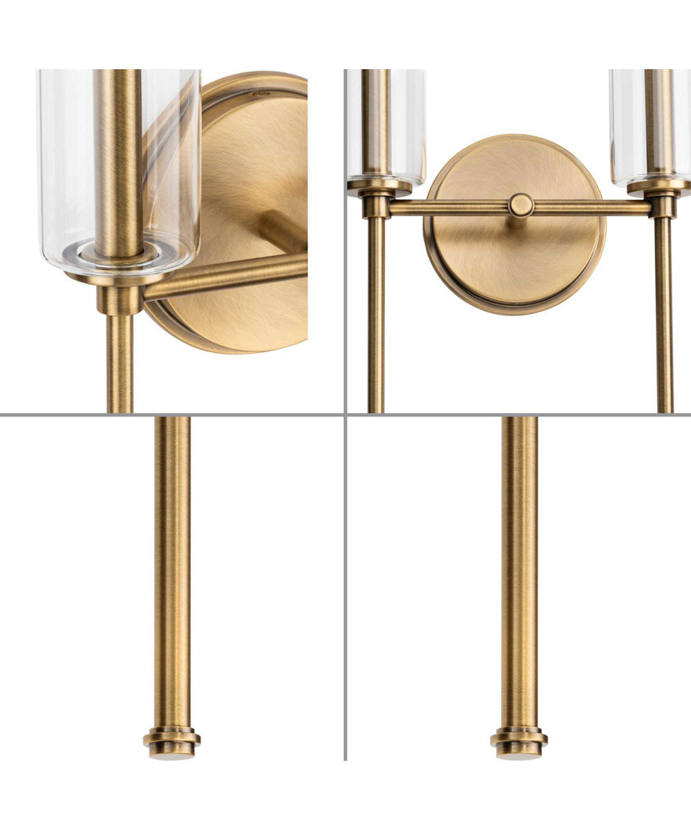 Elara 2-Light New Traditional Wall Light Vintage Brass