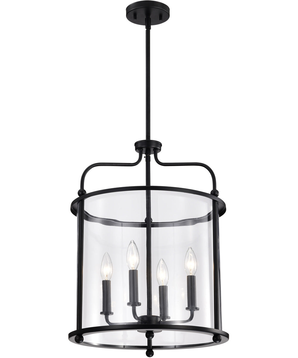 Yorktown 4-Light Pendant Matte Black