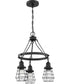 Thatcher 3-Light Down Chandelier Flat Black