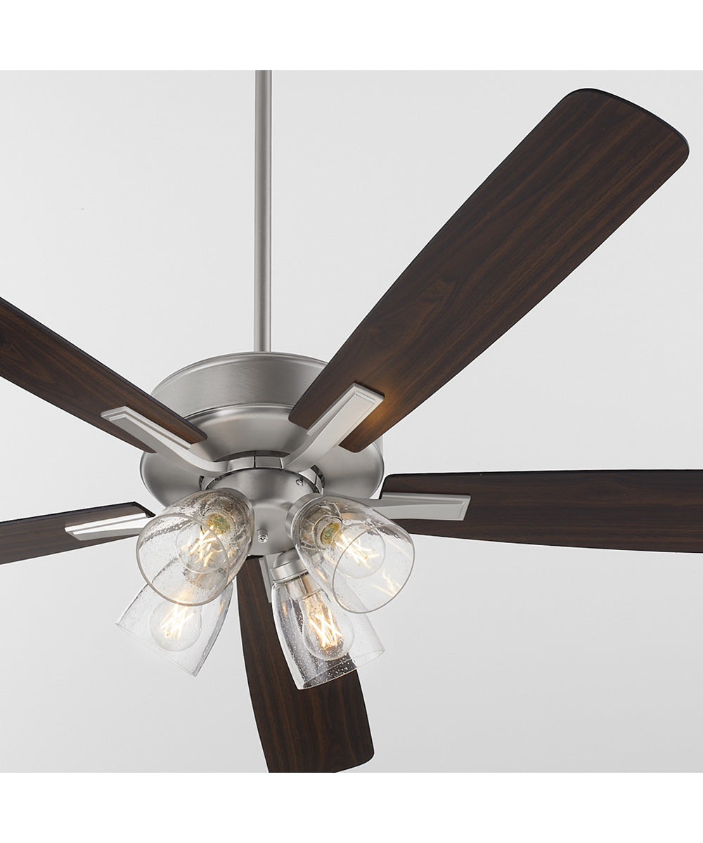 52" Ovation 4-light LED Ceiling Fan Satin Nickel