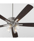 52" Ovation 4-light LED Ceiling Fan Satin Nickel
