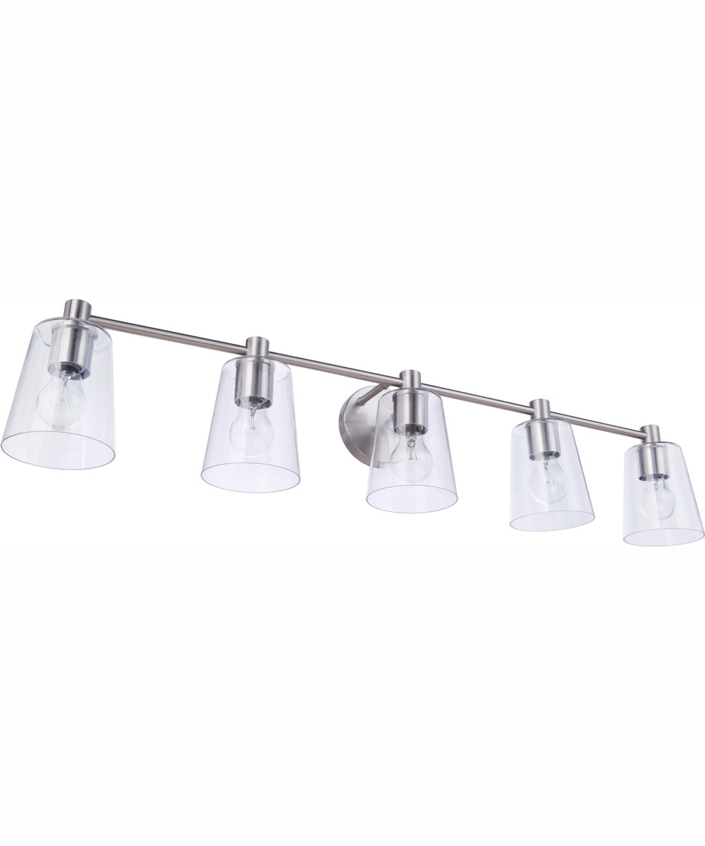 Emilio 5-Light Vanity Brushed Polished Nickel