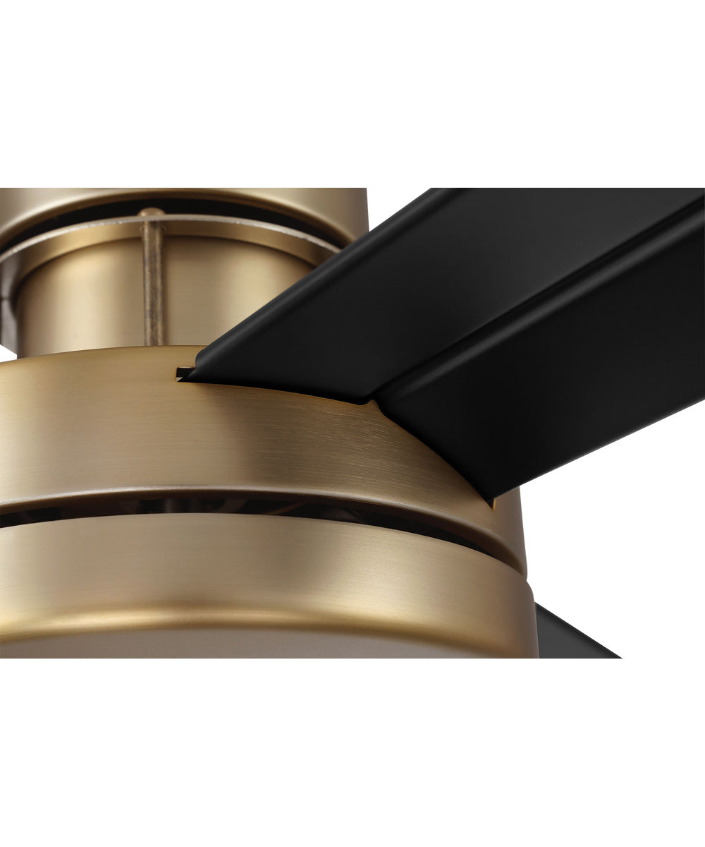 Mondo 54" Ceiling Fan (Blades Included) Satin Brass/Flat Black