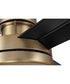 Mondo 54" Ceiling Fan (Blades Included) Satin Brass/Flat Black