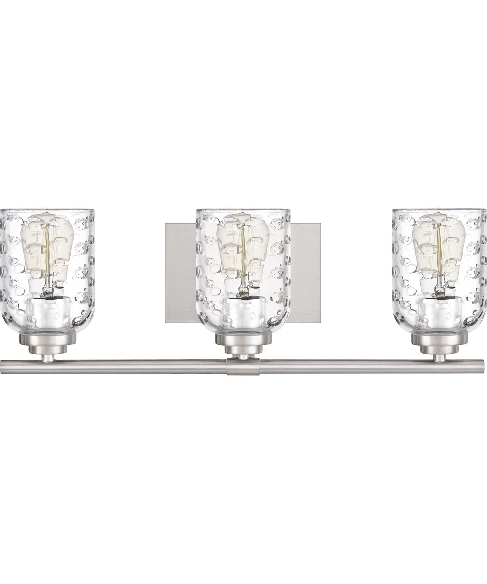 Cristal Large 3-light Bath Light Brushed Nickel