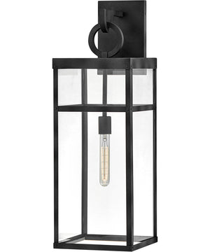 Porter 1-Light Extra Large Outdoor Wall Mount Lantern in Aged Zinc