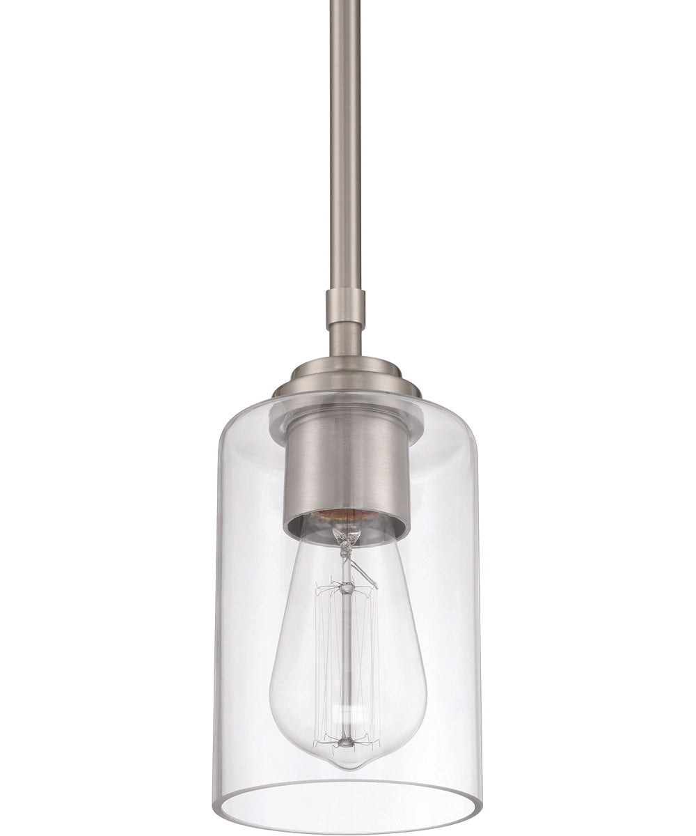 Stowe 1-Light Mini Pendant Brushed Polished Nickel