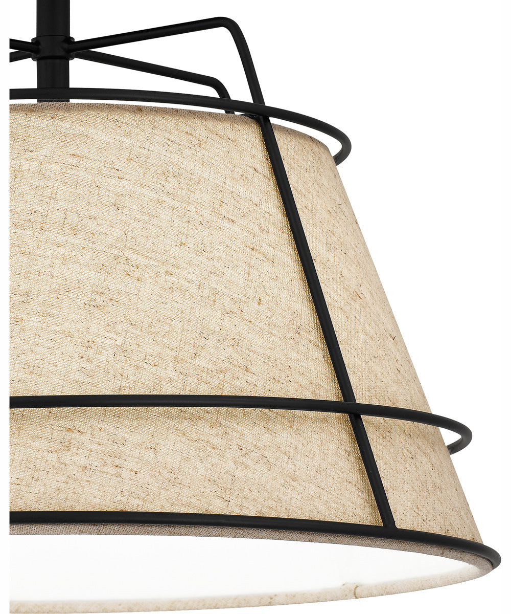 Quoizel Semi-Flush Mount Medium 1-light Semi Flush Mount Matte Black