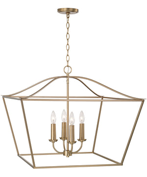 Grady 4-Light Pendant Matte Brass