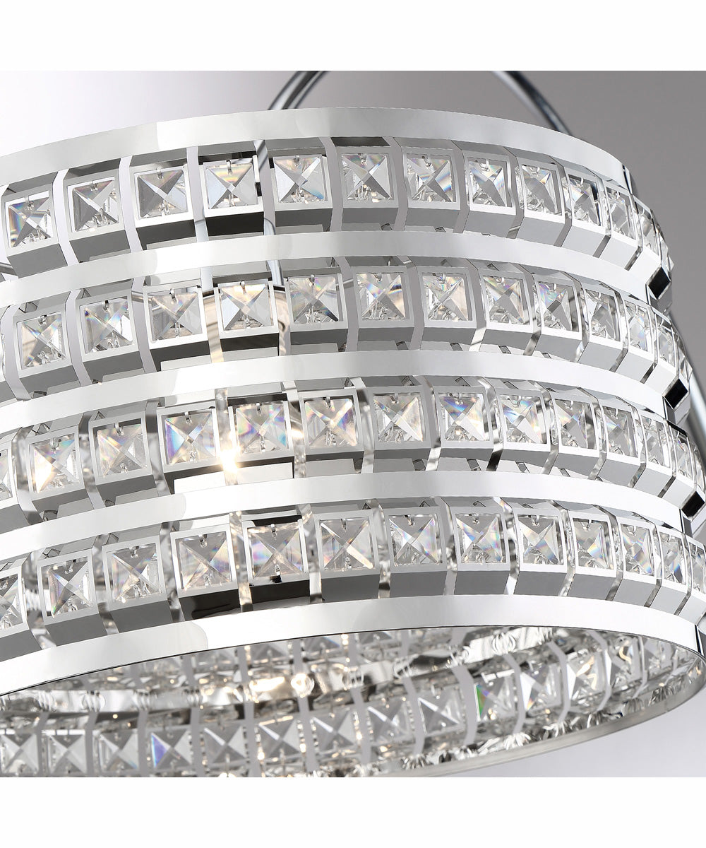 Valerie 1-Light Arch Lamp Chrome/Stainless Steel/Crystal