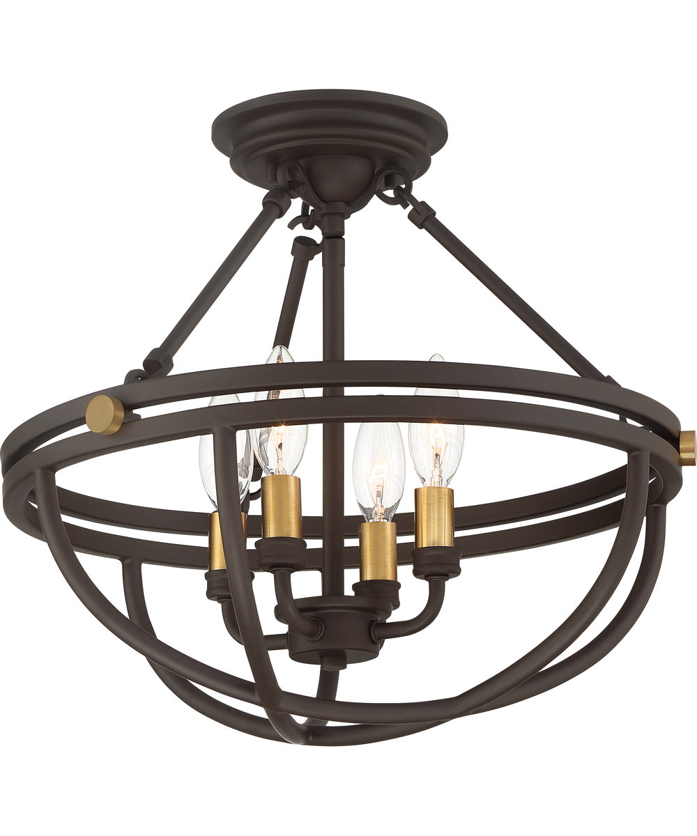 Sergeant 4-light Semi Flush Mount Western Bronze