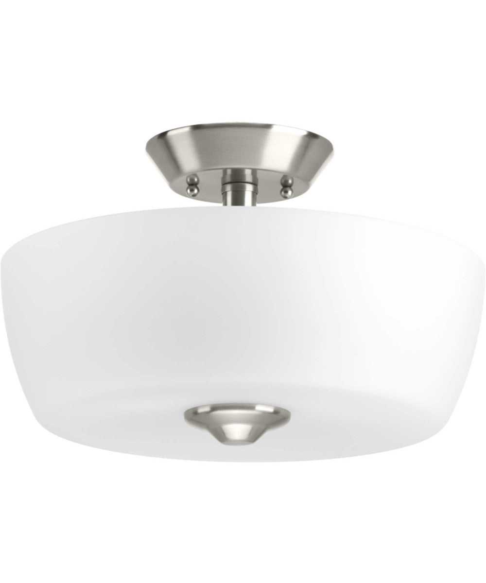Leap 2-Light 14" Semi-Flush Mount Brushed Nickel